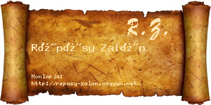 Répásy Zalán névjegykártya